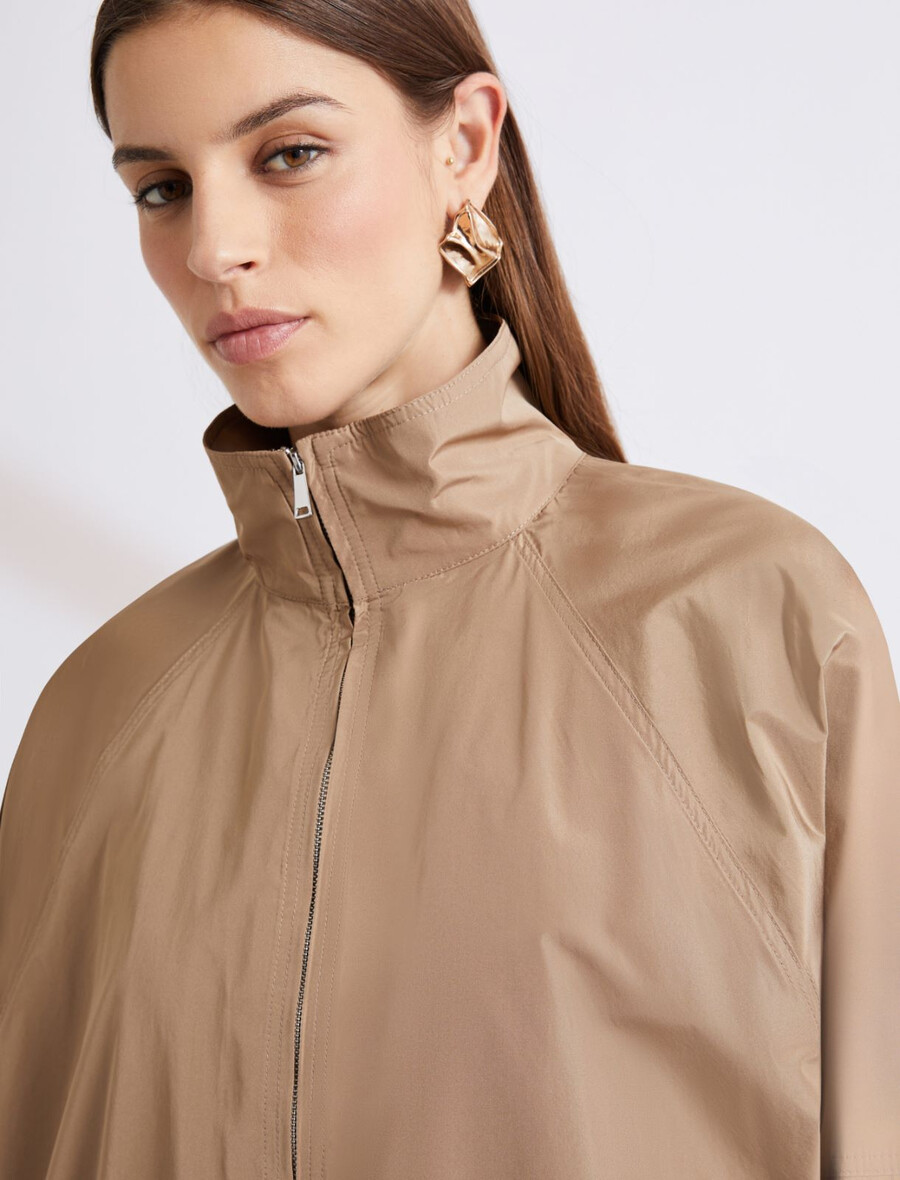 technischer taftparka - turtledove