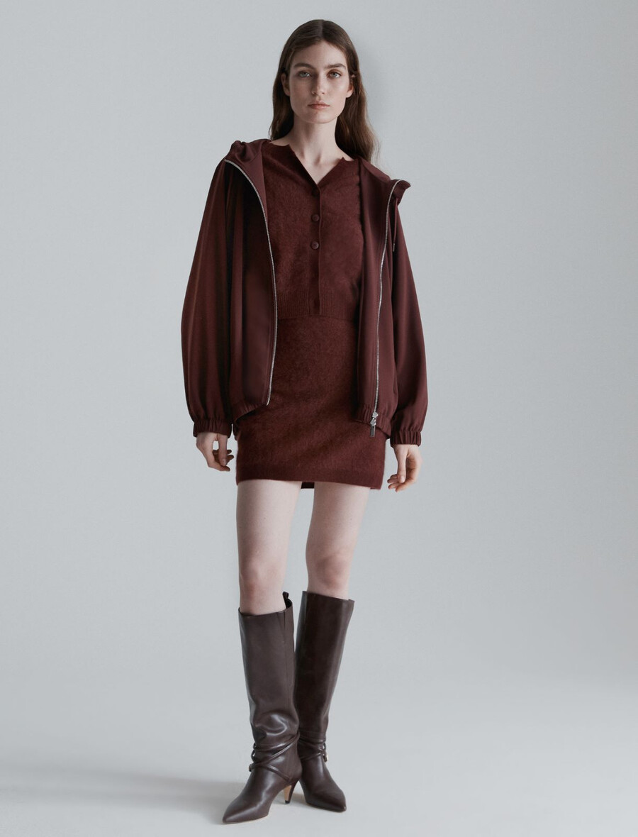 wasserabweisende blousonjacke - bordeaux