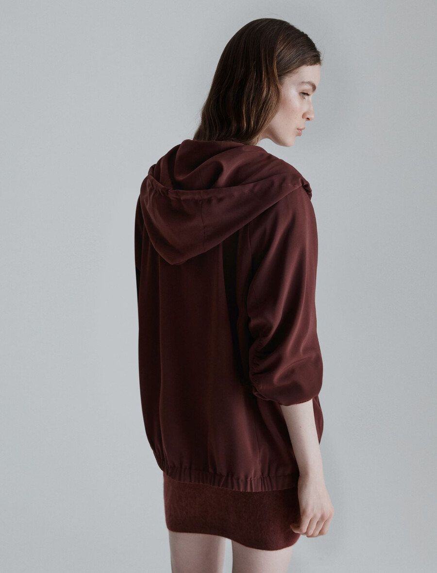 wasserabweisende blousonjacke - bordeaux