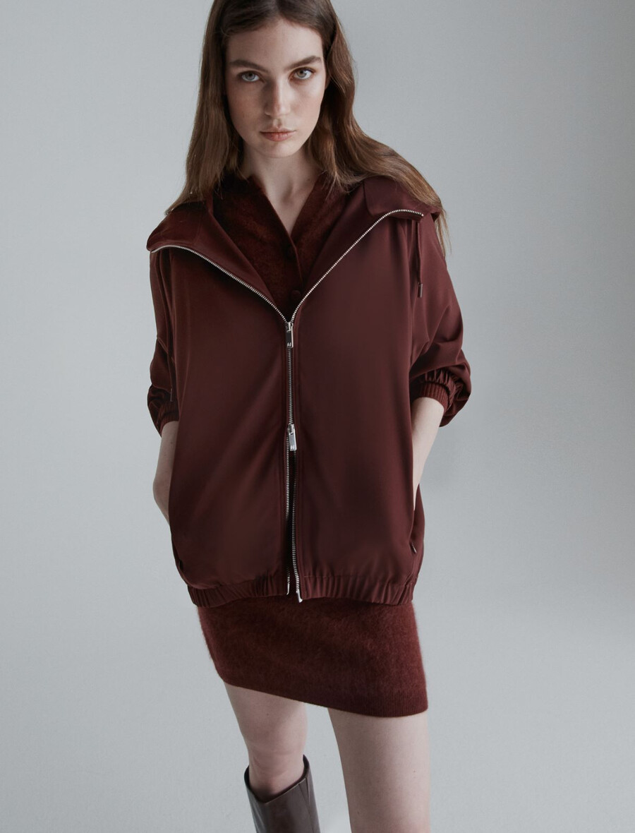 wasserabweisende blousonjacke - bordeaux