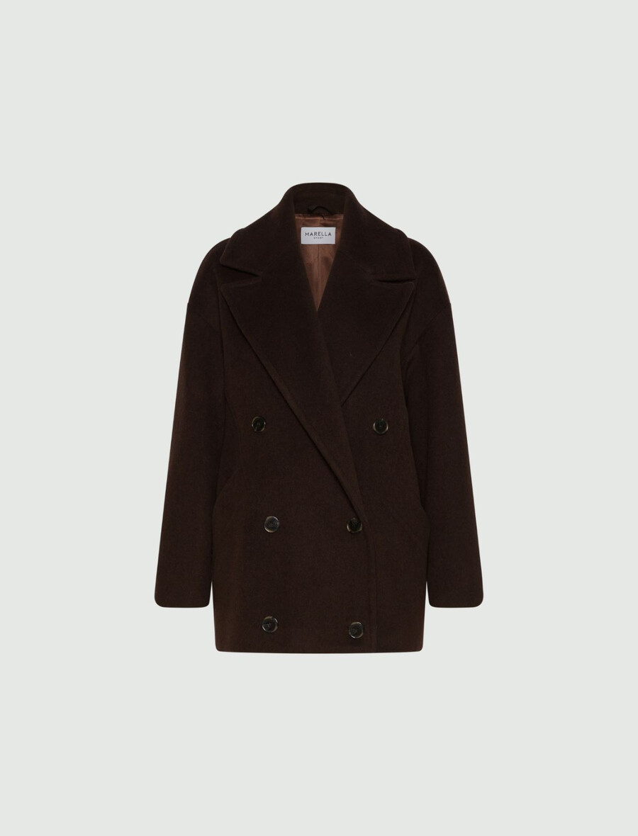 schwere jacke aus wollmischgewebe - pepper