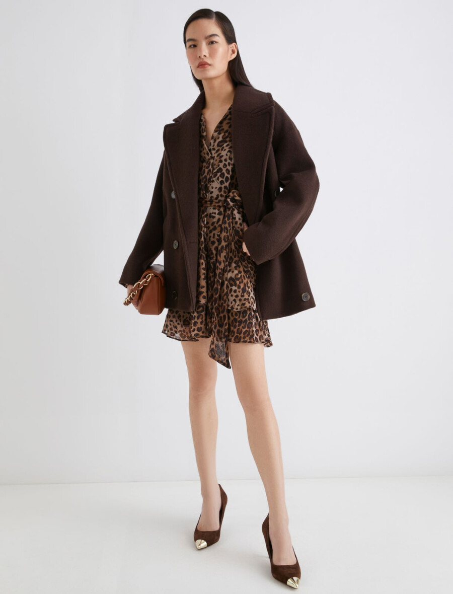 schwere jacke aus wollmischgewebe - pepper