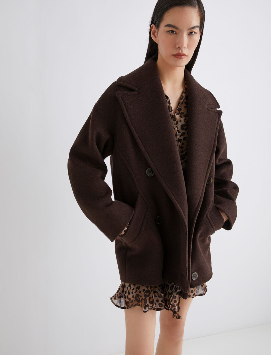 schwere jacke aus wollmischgewebe - pepper