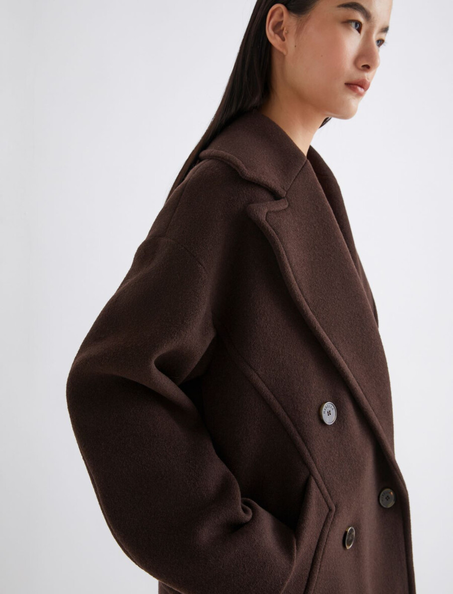 schwere jacke aus wollmischgewebe - pepper