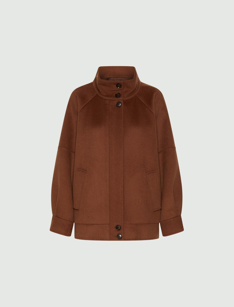 jacke aus kaschmirmischgewebe - braun