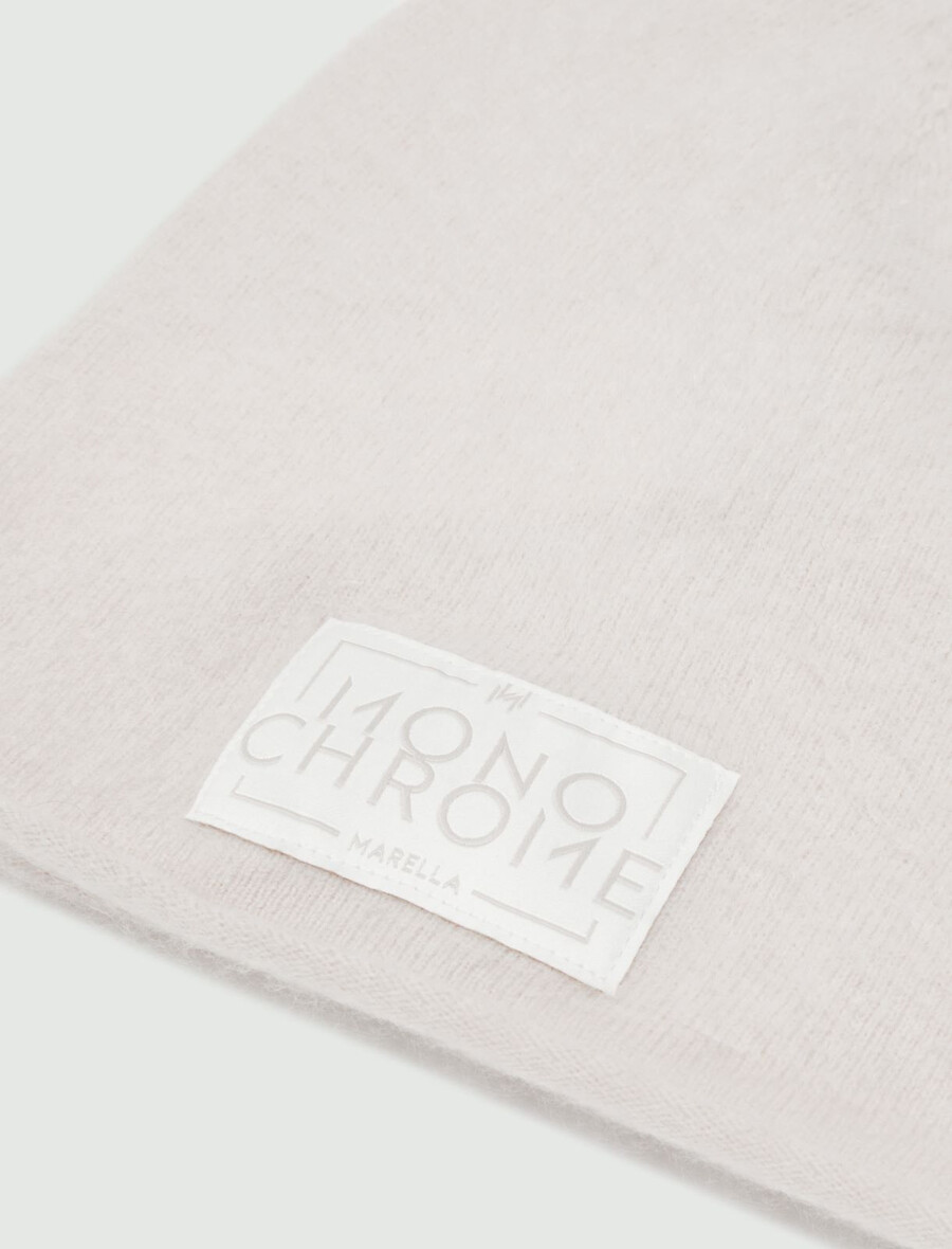strickmütze aus kaschmirmischung - creme
