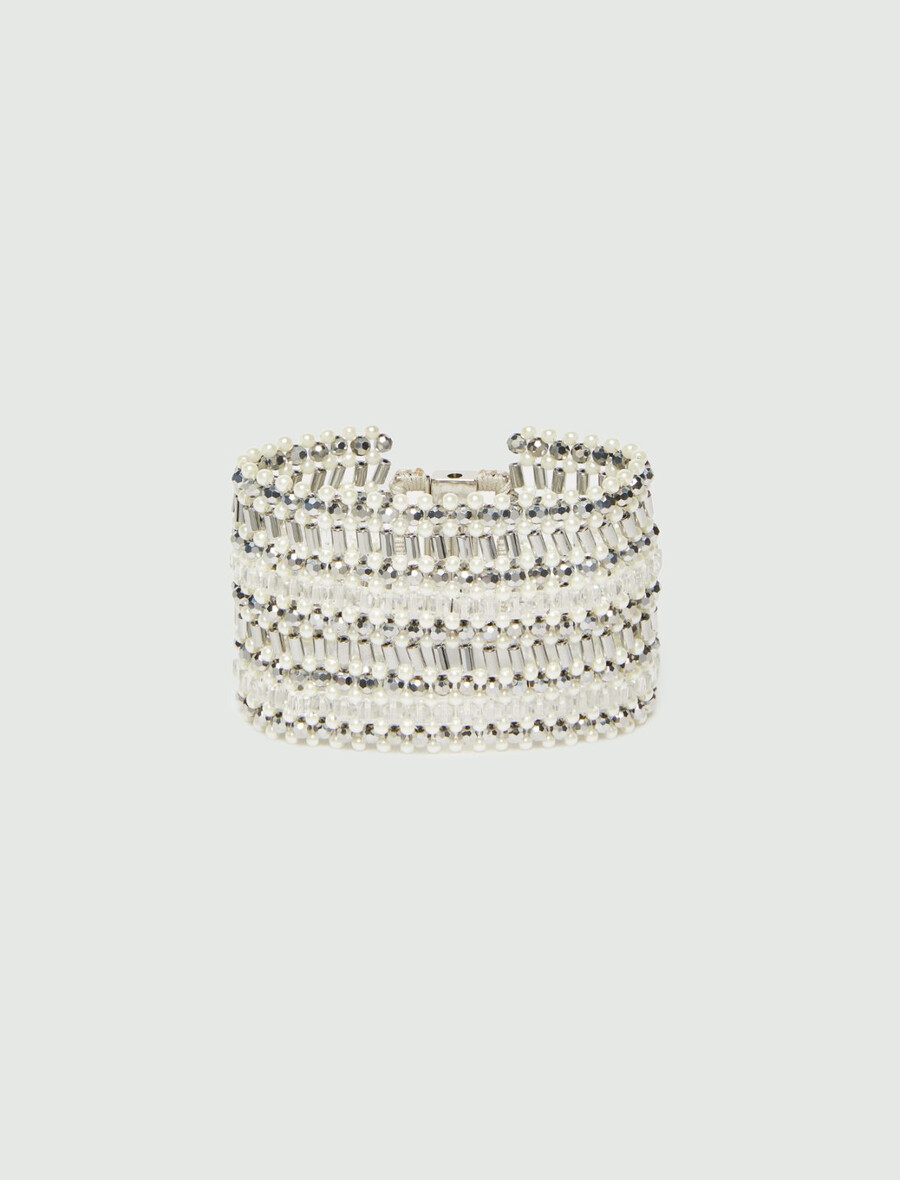 perlenarmband - silber