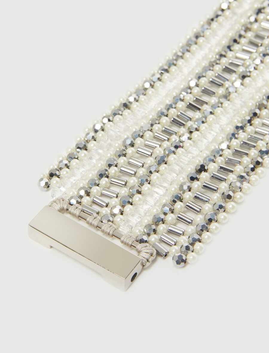 perlenarmband - silber