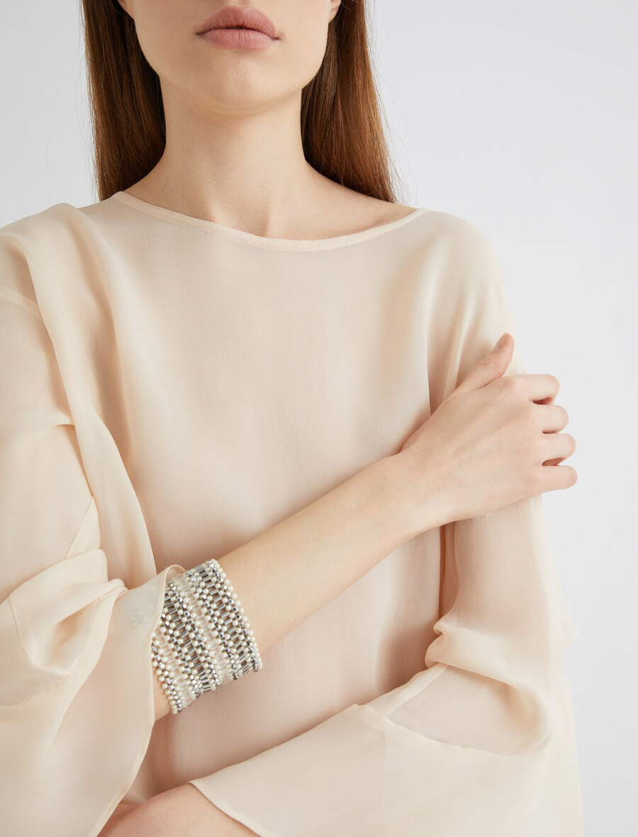 perlenarmband - silber