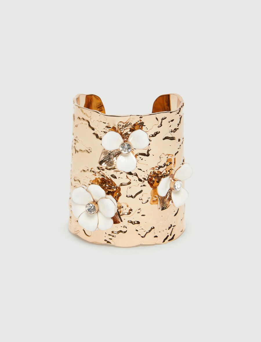 emaille-rosenarmband - weiss