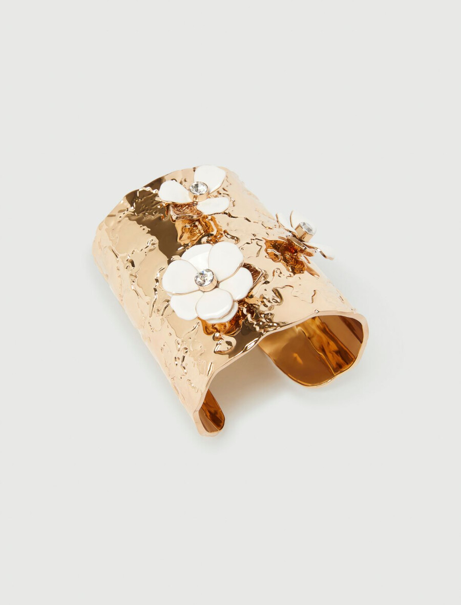 emaille-rosenarmband - weiss