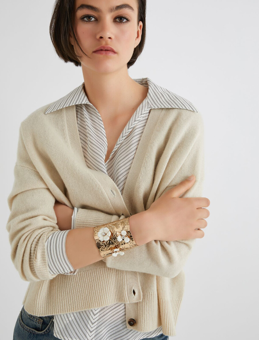 emaille-rosenarmband - weiss