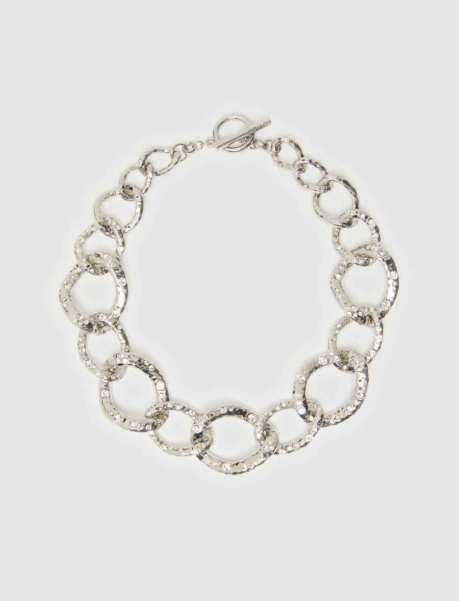 halskette mit mikro-strasssteinen - crystal