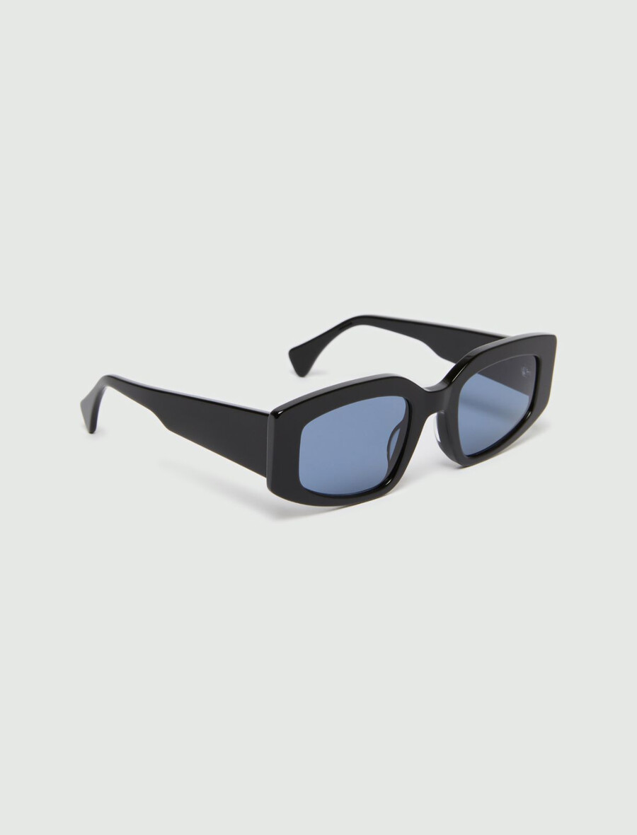 geometrische sonnenbrille – schwarz