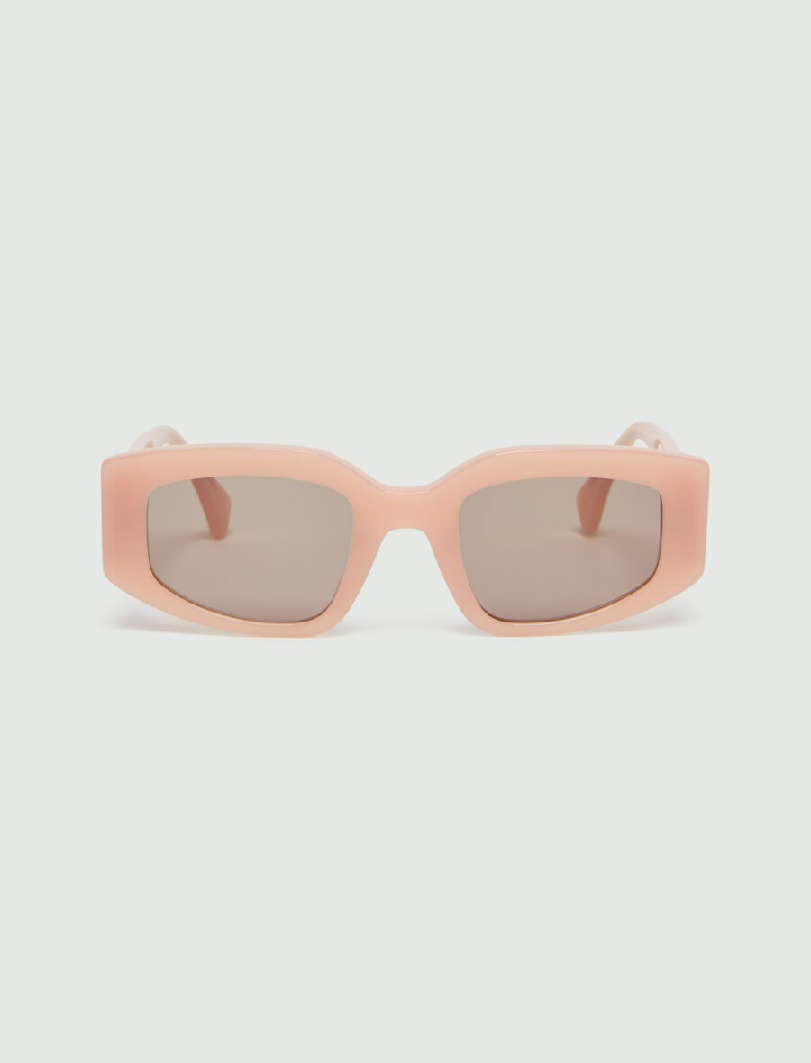 geometrische sonnenbrille – rosa