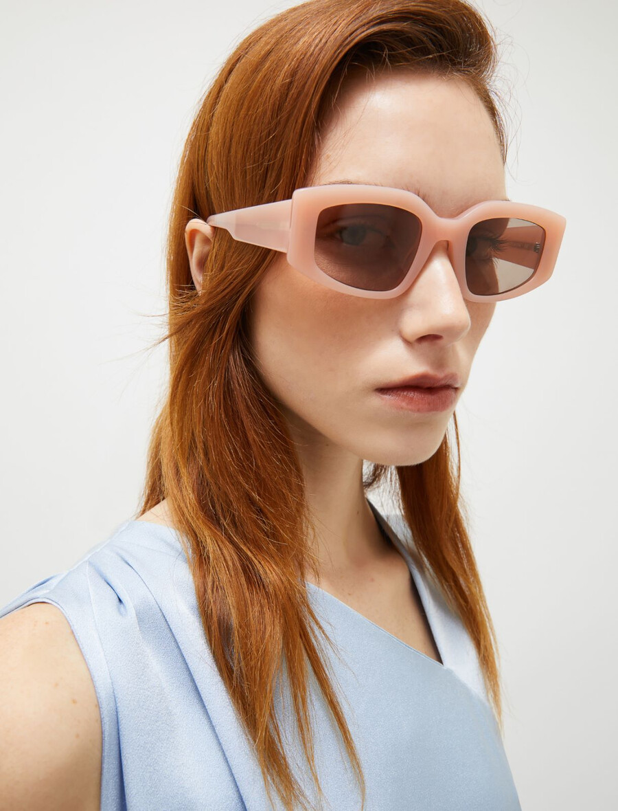 geometrische sonnenbrille – rosa