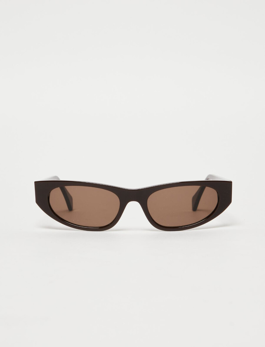längliche sonnenbrille – dunkelbraun
