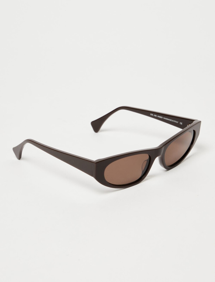 längliche sonnenbrille – dunkelbraun