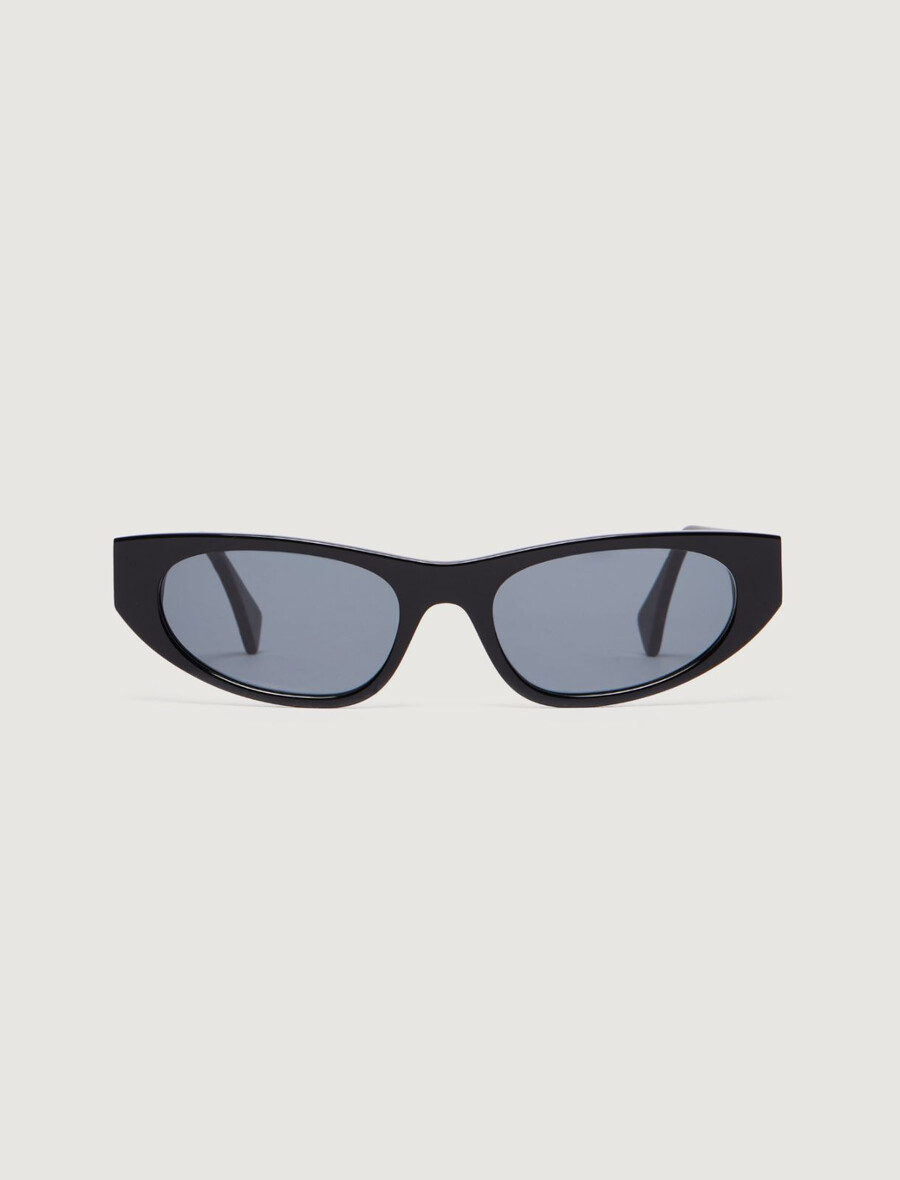 längliche sonnenbrille – schwarz