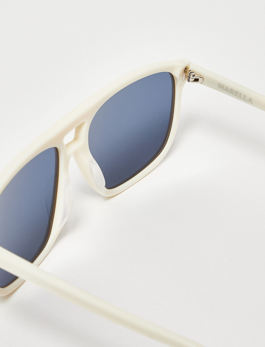 quadratische sonnenbrille – optisches weiß