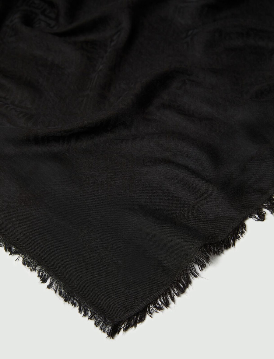 monogramm-schal - schwarz