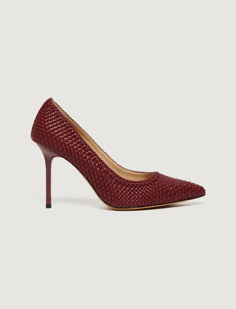 gewebte pumps - brown bordeaux