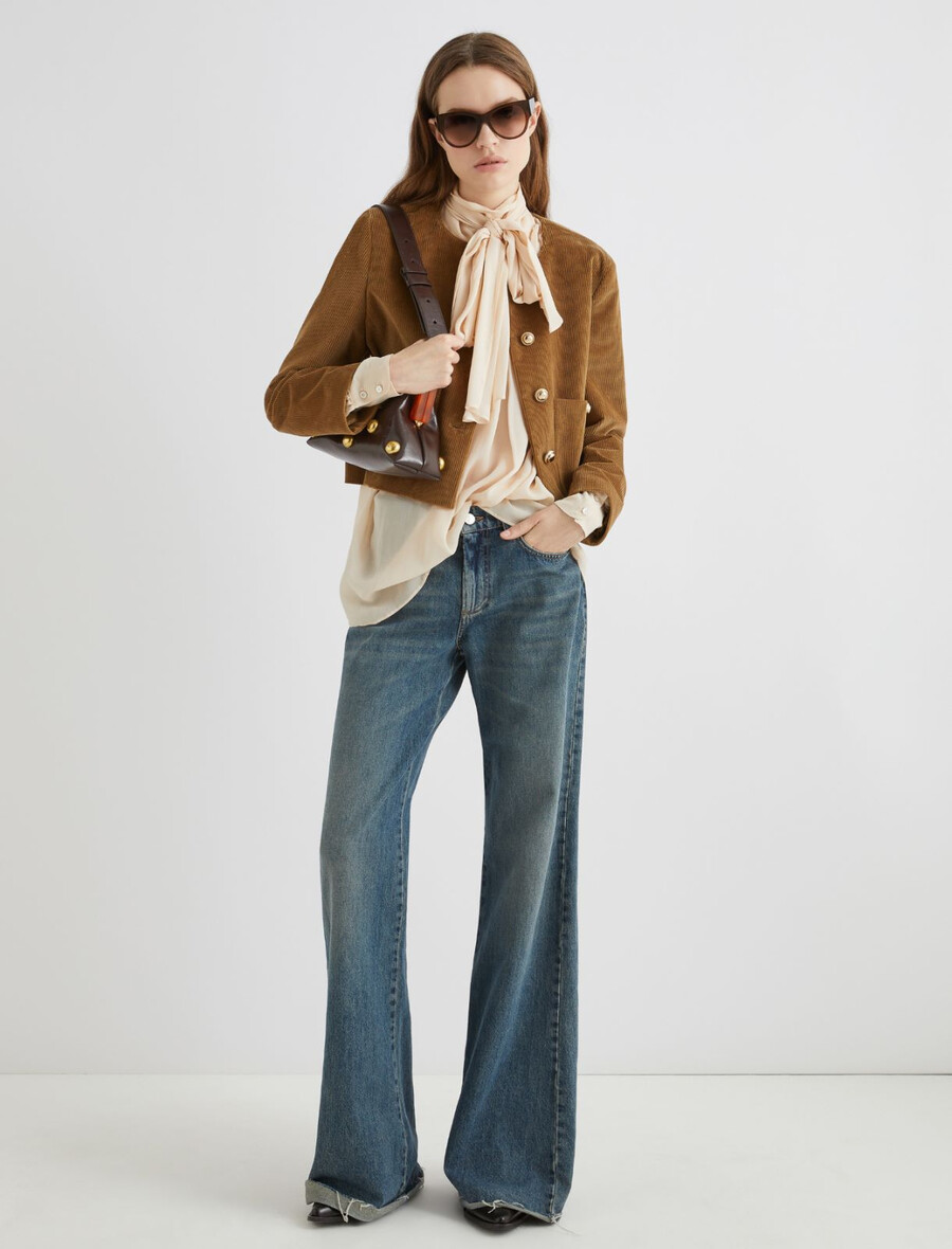 georgette-bluse - puder