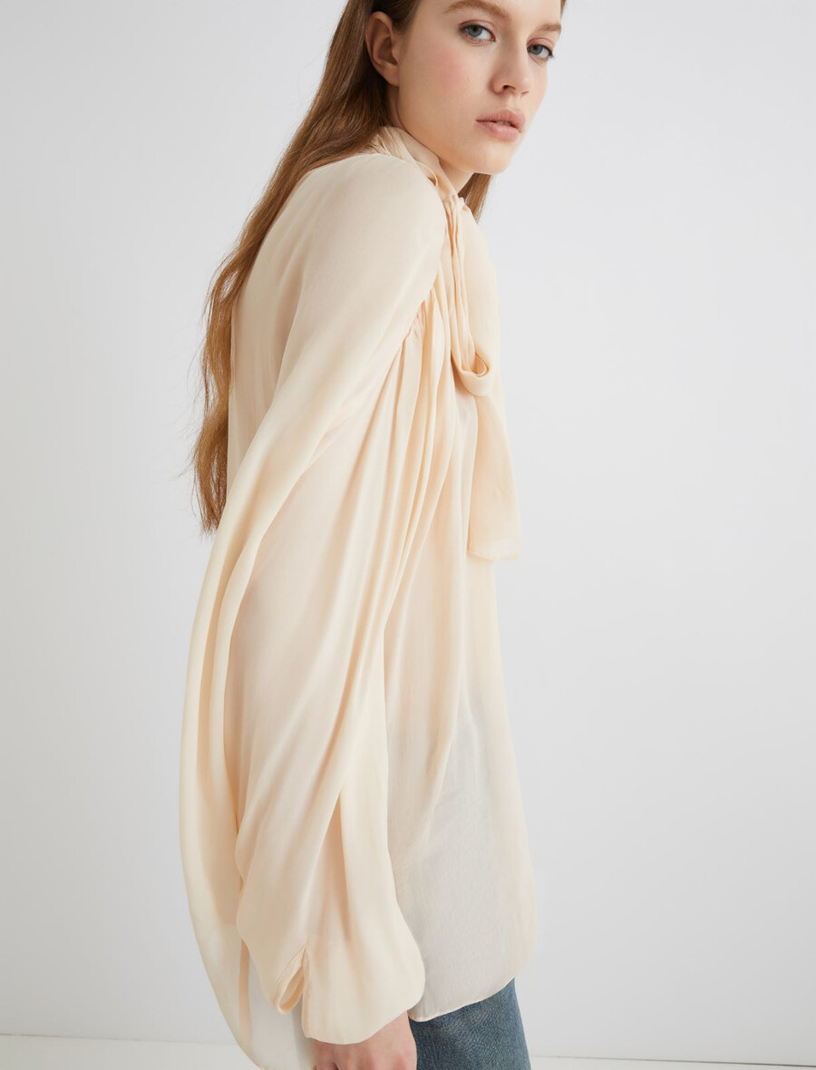 georgette-bluse - puder