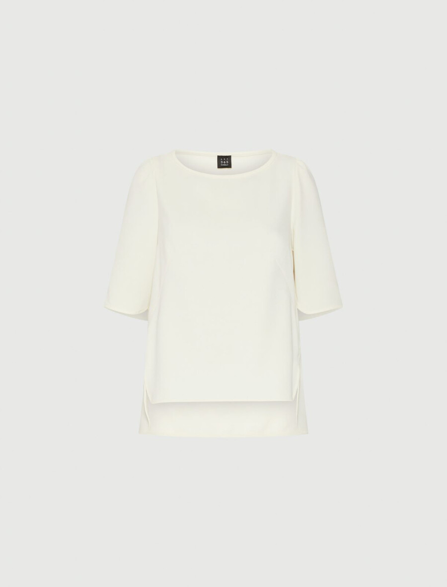 envers satin-t-shirt - wolle weiss