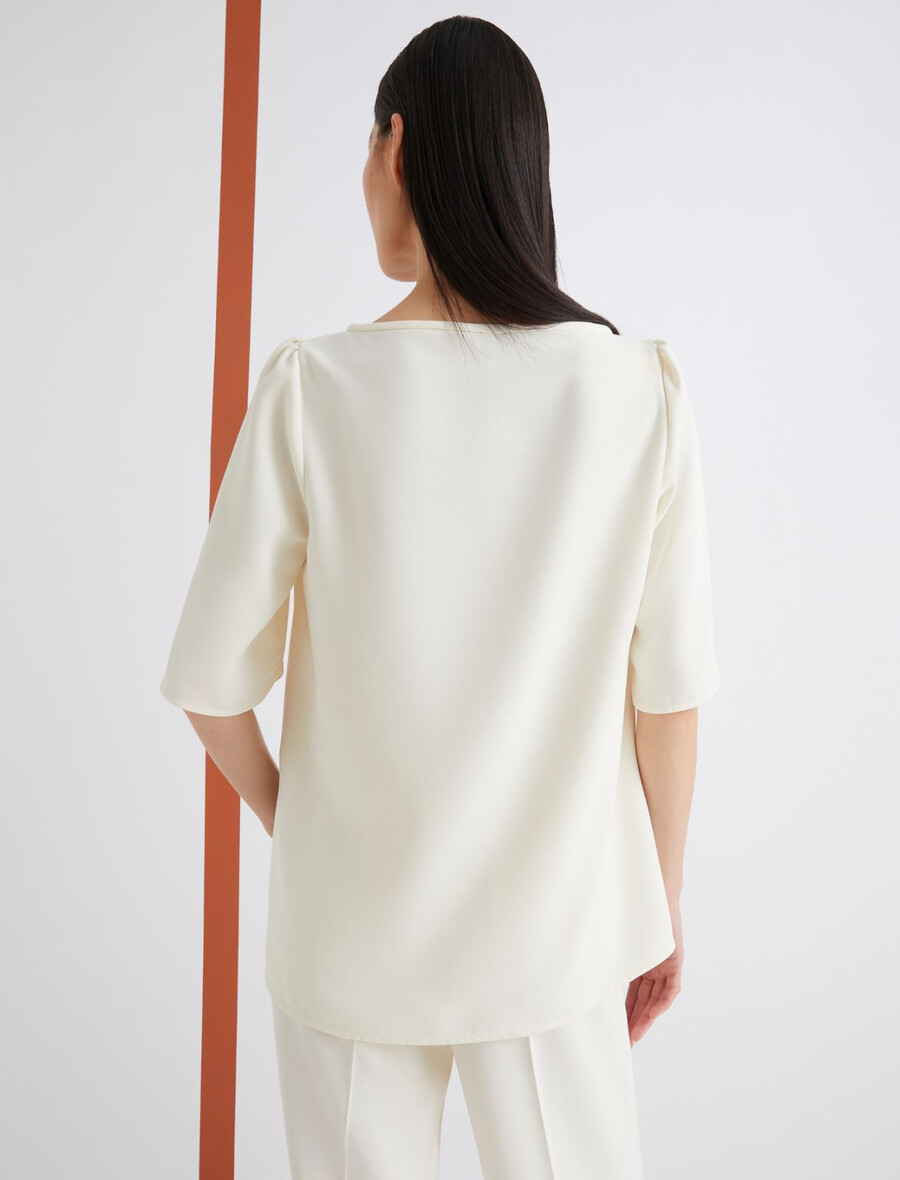 envers satin-t-shirt - wolle weiss