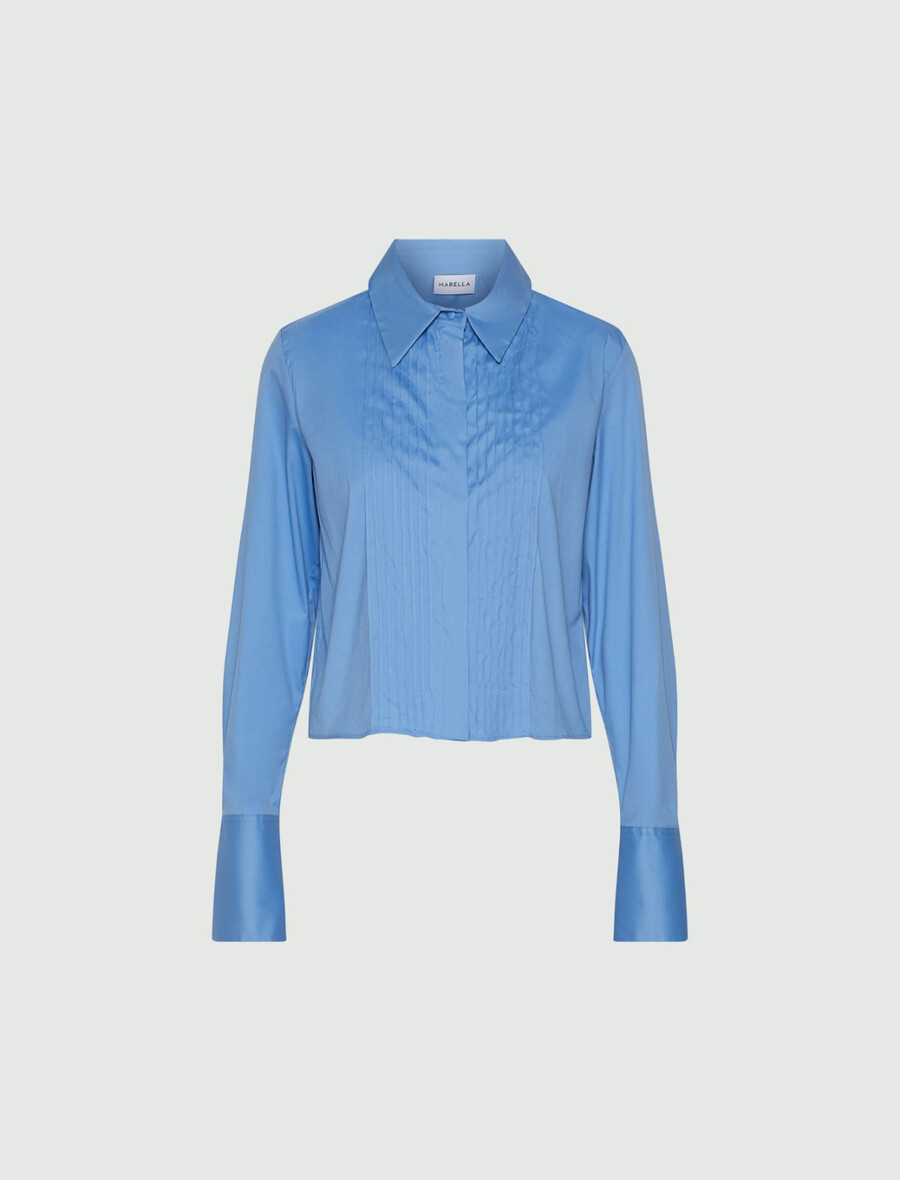 stretch-popeline-hemd - hellblau