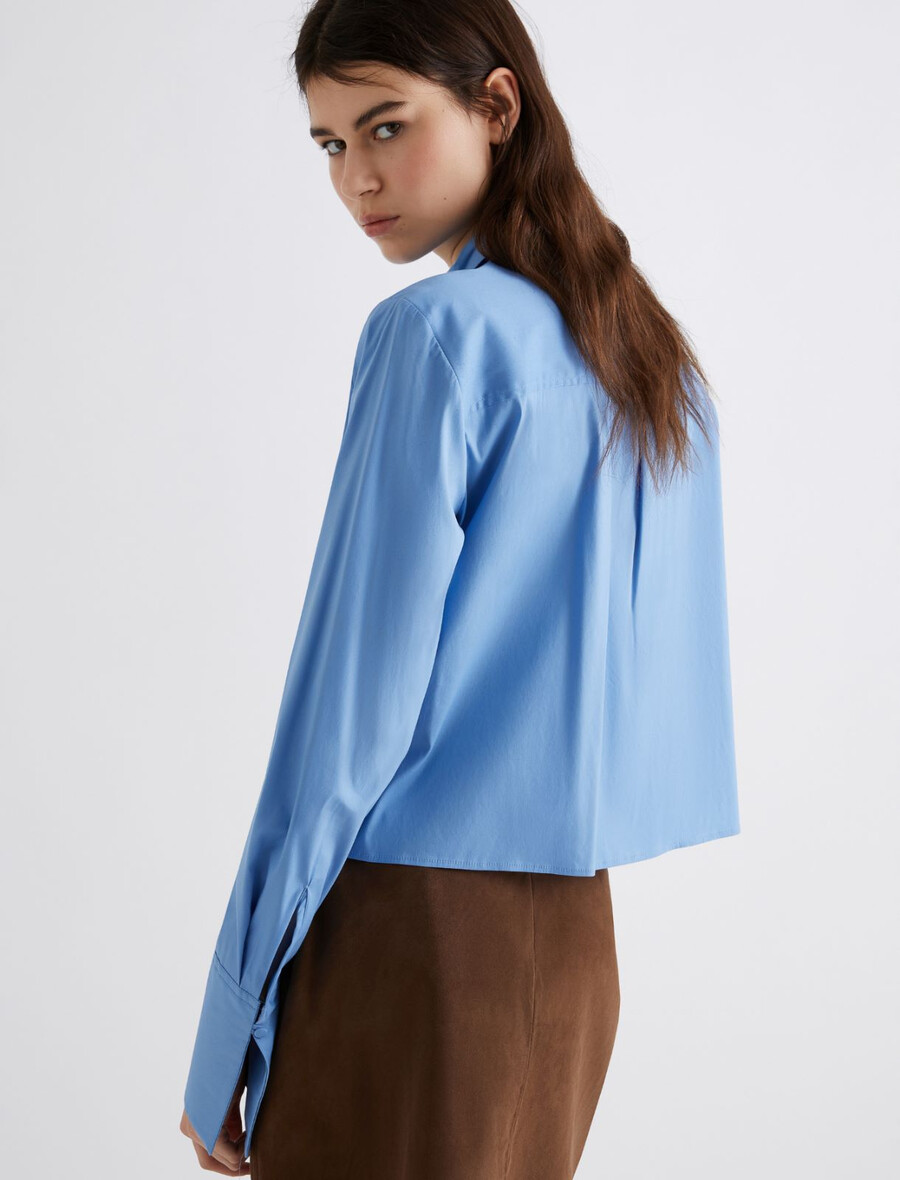 stretch-popeline-hemd - hellblau