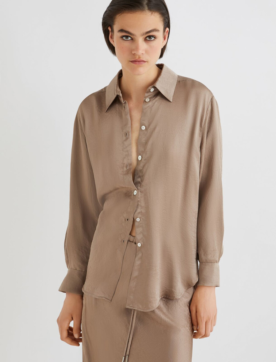 hemd aus knitterstoff - mud