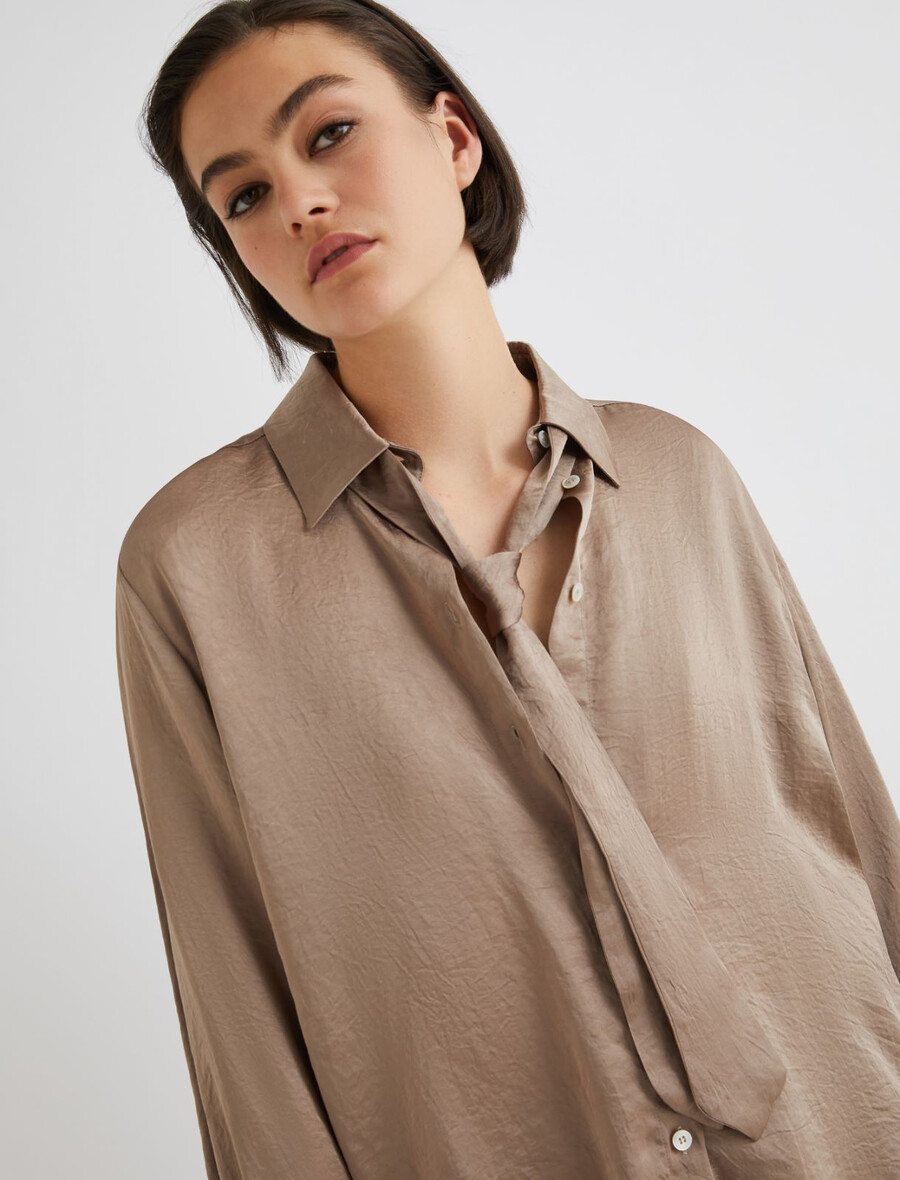 hemd aus knitterstoff - mud