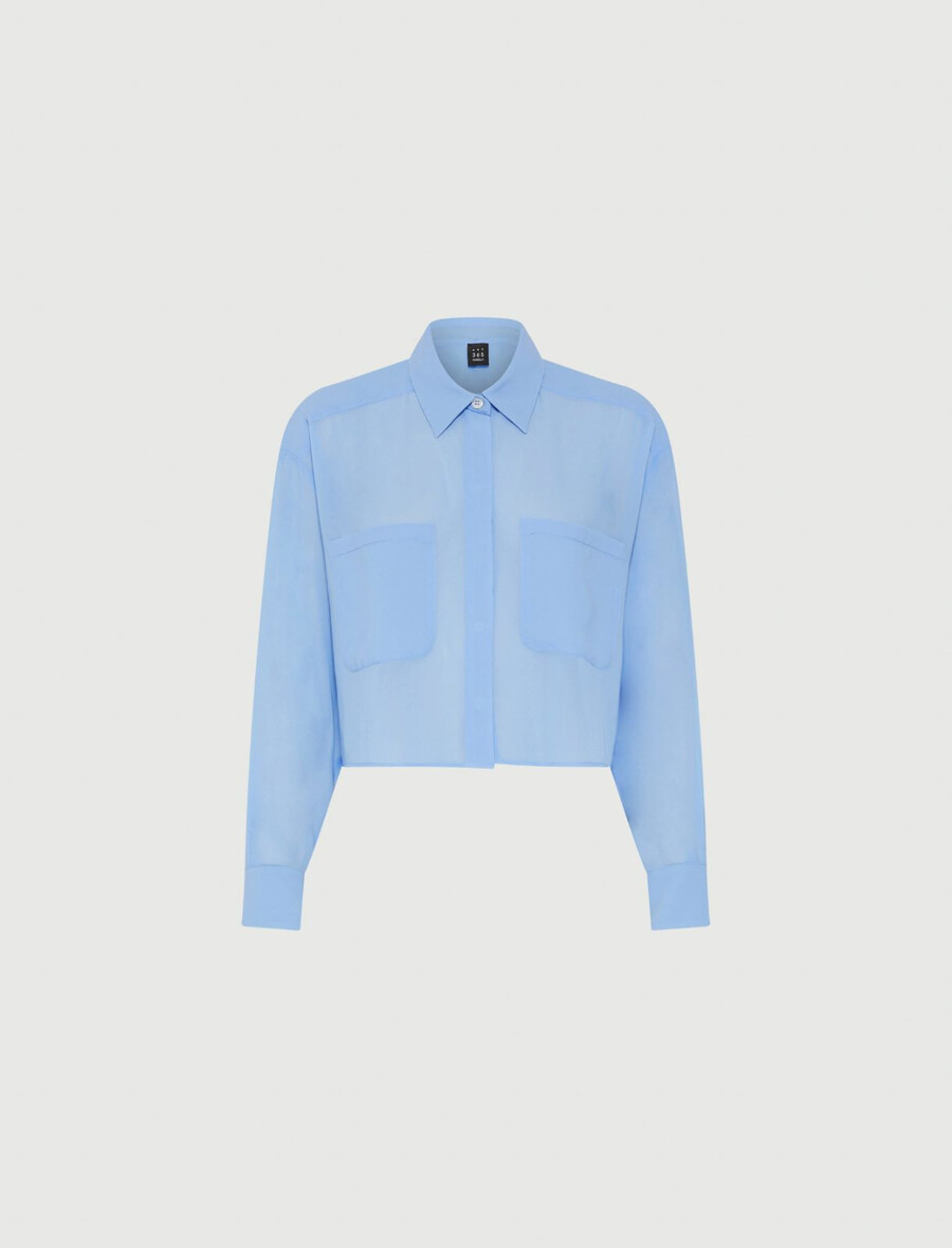 georgette-hemd - hellblau
