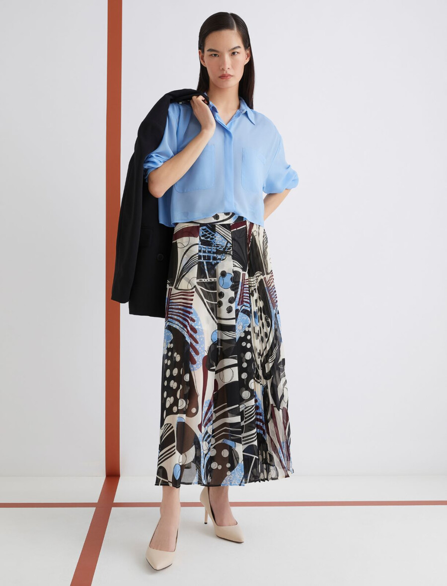 georgette-hemd - hellblau