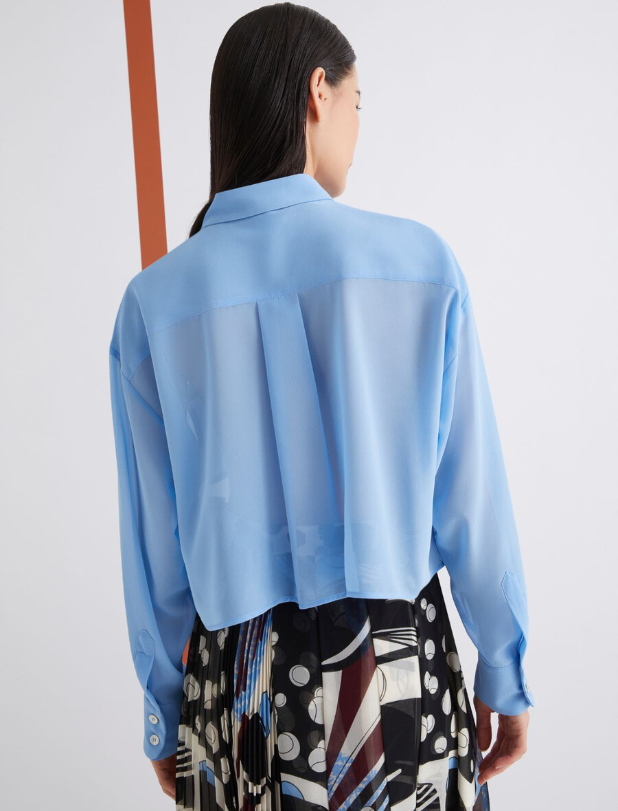 georgette-hemd - hellblau