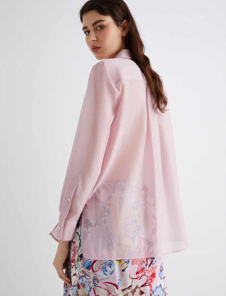 voile-hemd - rosa