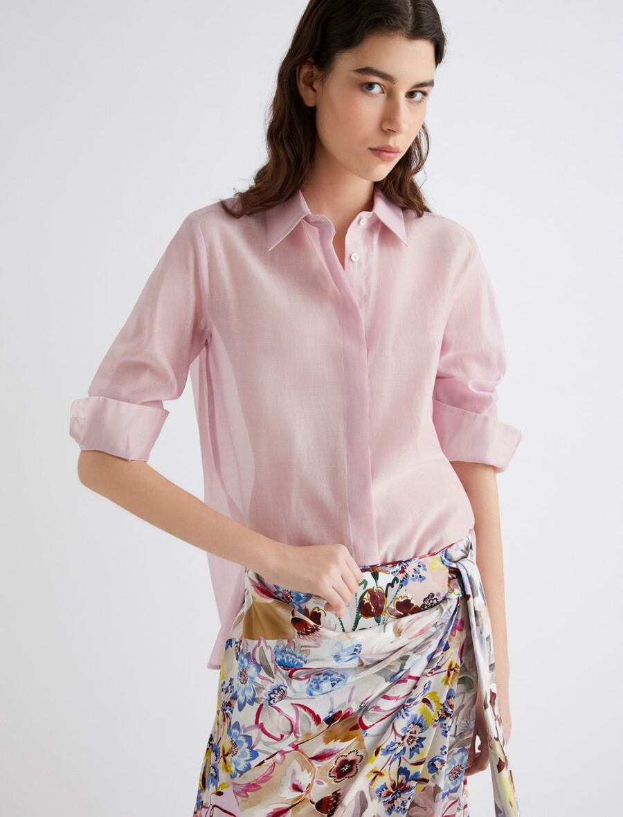 voile-hemd - rosa