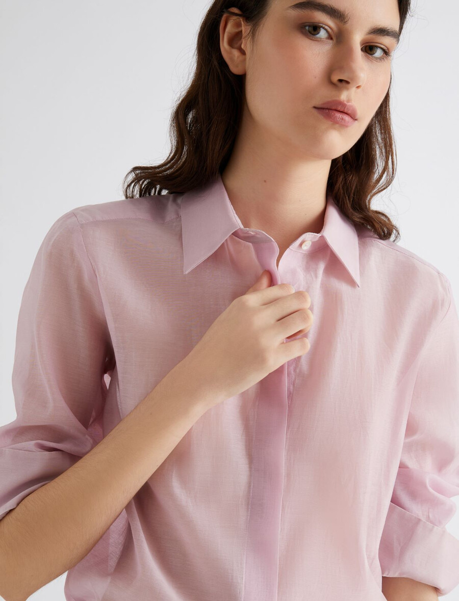 voile-hemd - rosa