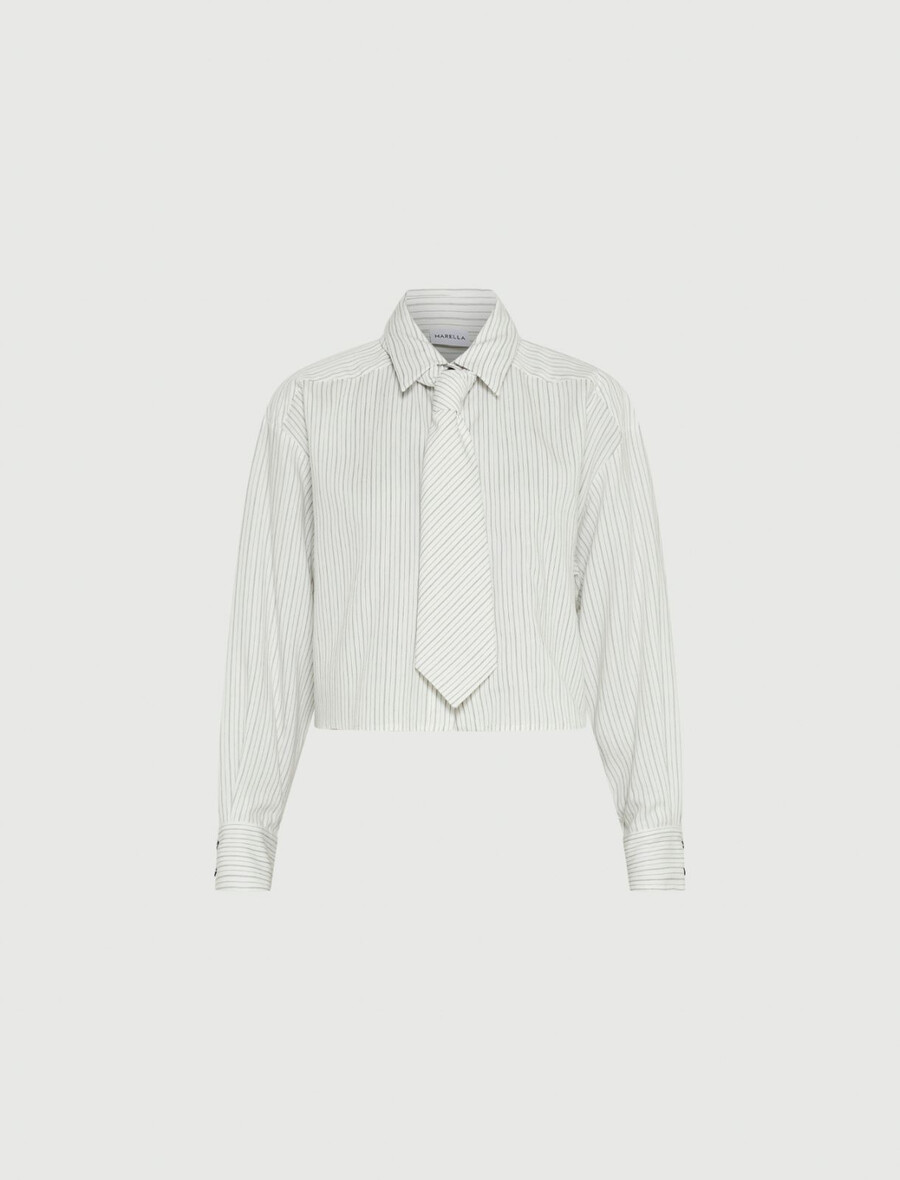 kurze bluse - weiss