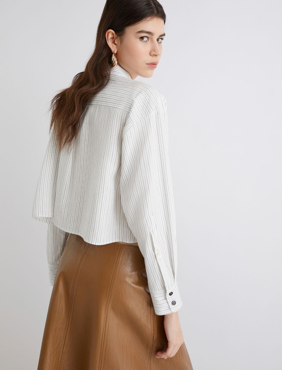 kurze bluse - weiss