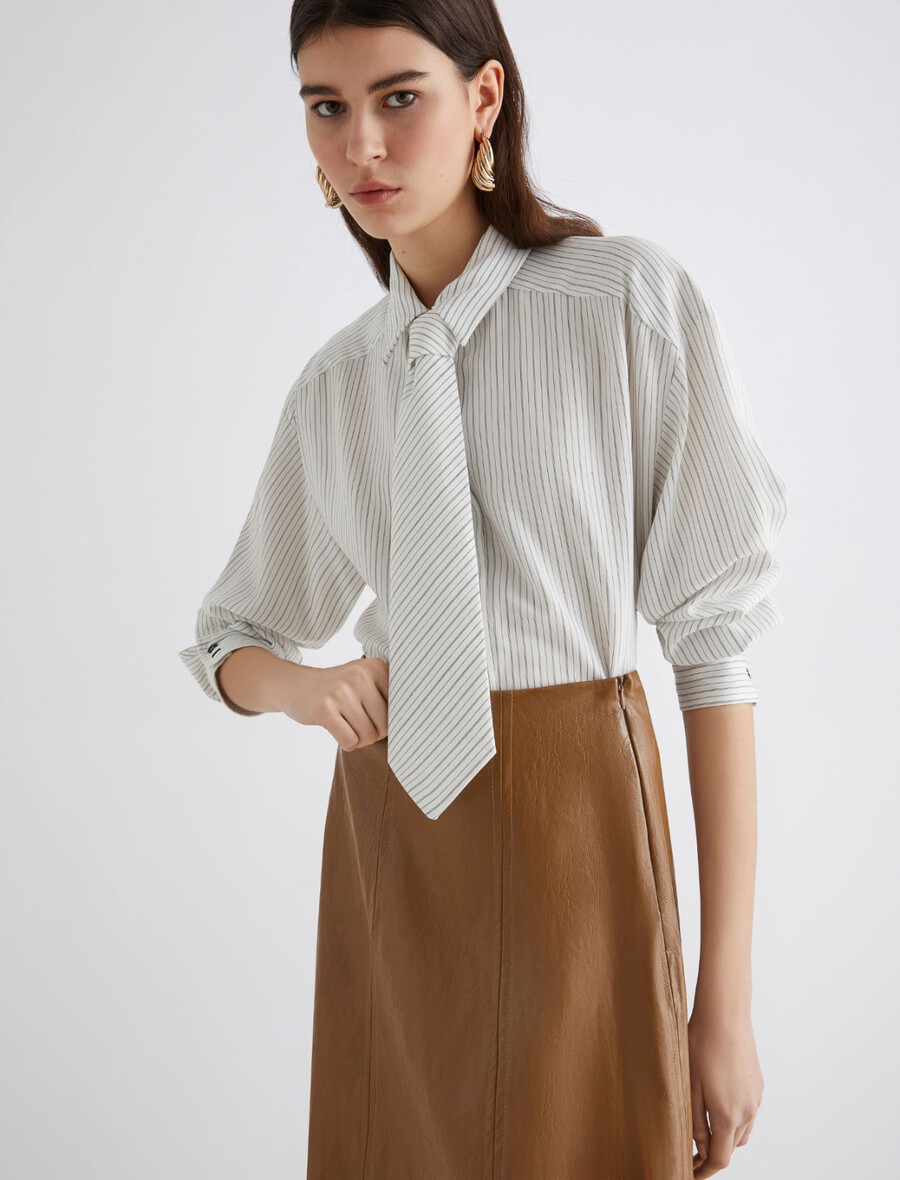 kurze bluse - weiss