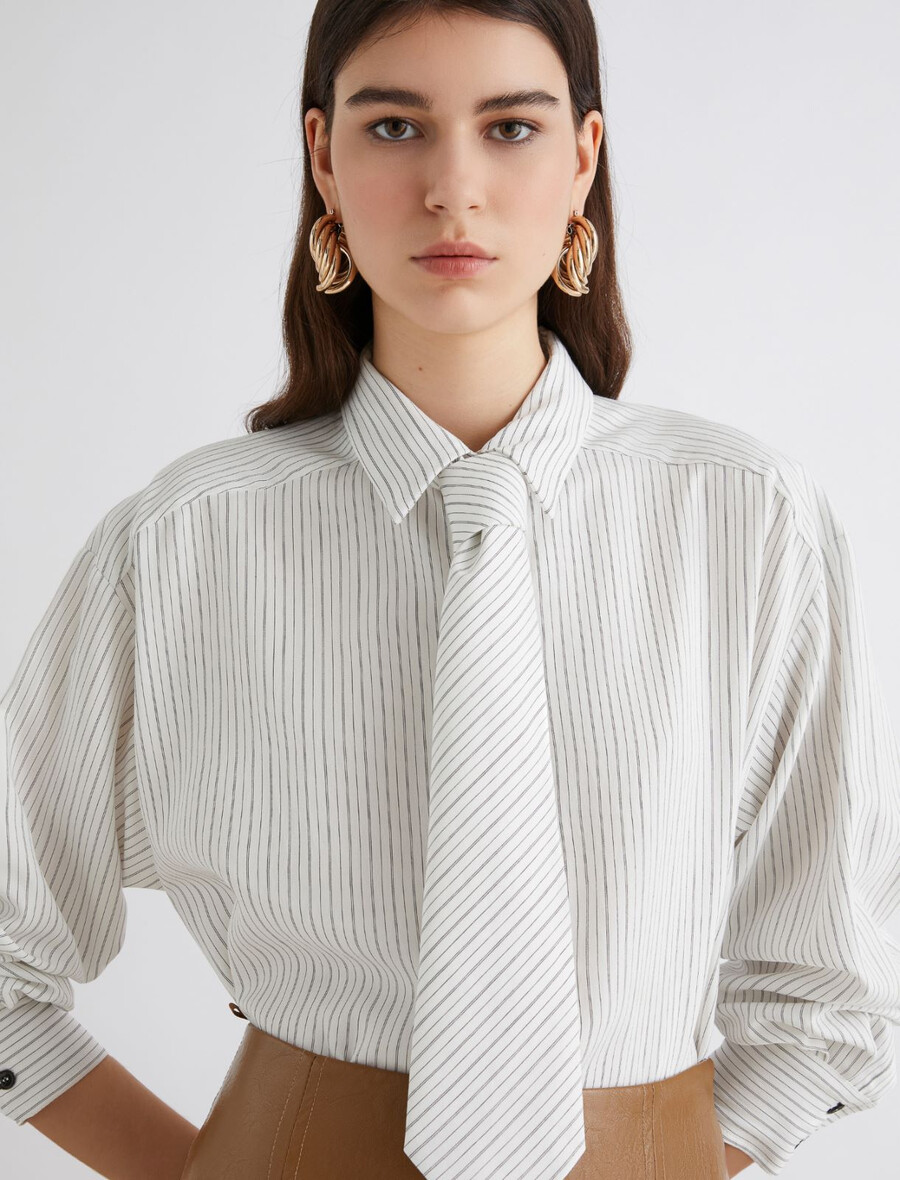 kurze bluse - weiss