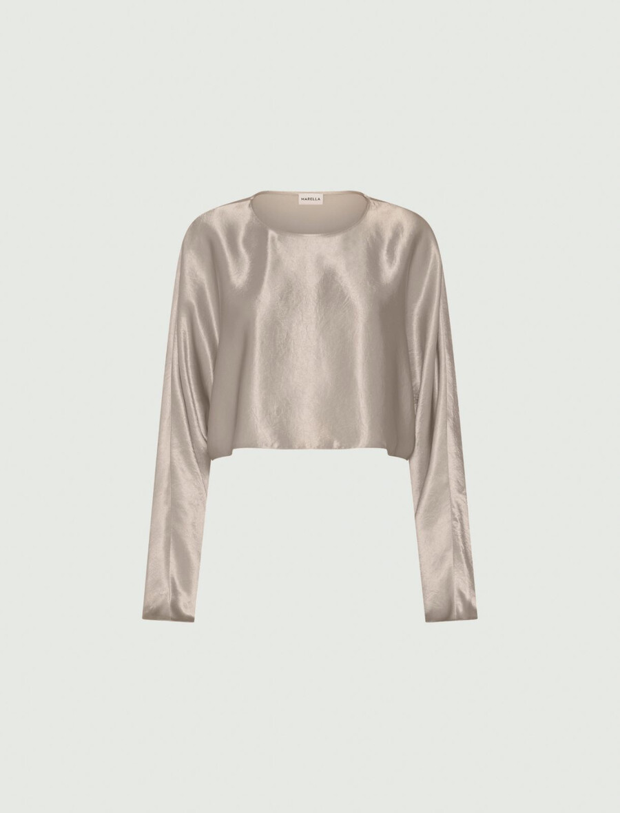 satinbluse - natur