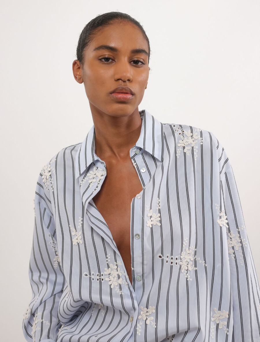 oversize-popelinehemd – hellblau