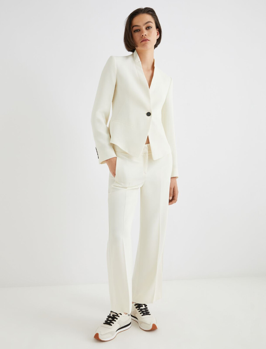 envers satinjacke - wolle weiss