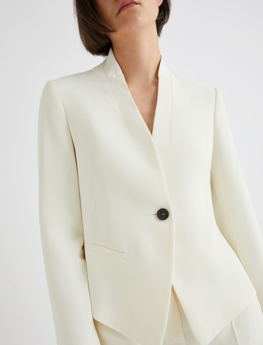 envers satinjacke - wolle weiss