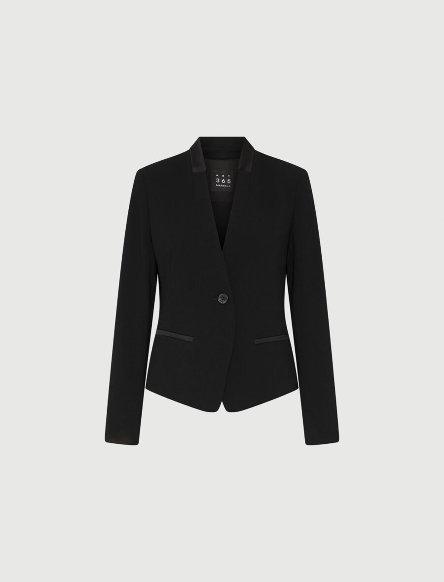 envers satinjacke - schwarz