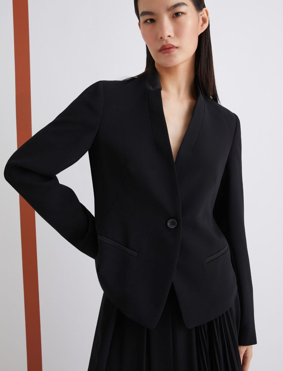 envers satinjacke - schwarz